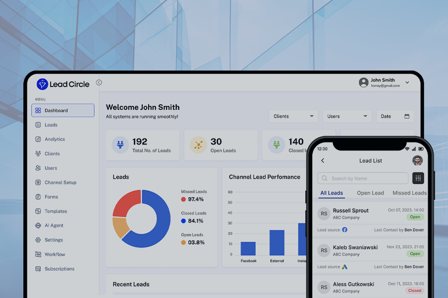 Lead Circle AI SaaS Platform for Lead Management and Engagement 